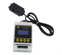 XY-DTH1 Régulateur de température et d'humidité avec capteur SHT40, thermostat à deux canaux pour rail DIN, écran numérique, chauffage/refroidissement et humidification/déshumidification, -20 à 60 °C