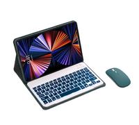 XYAL Comprimés Etuis, Clavier Amovible Standard/rétroéclairé, étui de Protection à Rabat en Cuir Compatible avec Redmi Pad SE 11 Pouces(Dark Green+Backlit KB+Mouse)