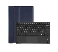 XYAL Comprimés Etuis, Coque arrière en Cuir PU et TPU for Clavier Amovible et léger, Compatible avec Lenovo Tab M10 HD 2e génération TB-X306F/X306X 10,1 Pouces 2020(Dark Blue -Touchpad Keyboard)