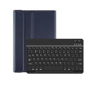 XYAL Comprimés Etuis, Coque arrière en Cuir PU et TPU for Clavier Amovible et léger, Compatible avec Lenovo Tab M10 HD 2e génération TB-X306F/X306X 10,1 Pouces 2020(Dark Blue-Simple Keyboard)