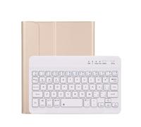XYAL Comprimés Etuis, Étui à Rabat en Cuir PU avec Clavier Amovible et Support for Samsung Galaxy Tab A7 Lite 8,7 Pouces 2021 SM-T220/T225(Gold with White)