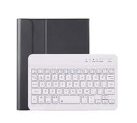 XYAL Comprimés Etuis, Étui à Rabat en Cuir PU avec Clavier Amovible et Support for Samsung Galaxy Tab A7 Lite 8,7 Pouces 2021 SM-T220/T225(Black with White)