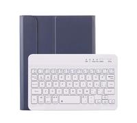 XYAL Comprimés Etuis, Étui à Rabat en Cuir PU avec Clavier Amovible et Support for Samsung Galaxy Tab A7 Lite 8,7 Pouces 2021 SM-T220/T225(Blue with White)