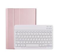XYAL Comprimés Etuis, Étui Clavier Amovible en Cuir PU avec Support for Tablette Xiaomi Pad 5/5 Pro 2021(Rose Gold+White)