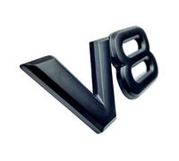 XYAL0002001 Xingyue Aile Car Styling Auto Métal Alliage 3D V8 Logo Cylindrée du Coffre arrière Insigne Voiture Decal Chrome V8 Aile de côté Autocollant d'emblème (Color Name : Noir)