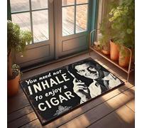 XYBH Accessoires de garage pour caverne d'homme que vous n'avez pas besoin d'inhaler pour profiter d'un cigare. Paillasson décoratif pour porche, salle de jeux (50 x 80 cm)