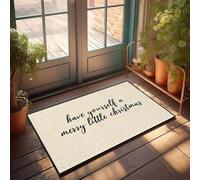 XYBH Accessoires de garage pour homme avec inscription « Have Yourself A Merry Little Christmas » - Paillasson décoratif pour porche, salle de jeux (40 x 60 cm)