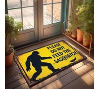 XYBH Accessoires de garage pour homme avec inscription « Please Do Not Feed The Sasquatch » - Paillasson décoratif pour porche, salle de jeux (50 x 80 cm)