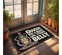 XYBH Accessoires de garage pour Man Cave Kraken Rum : Mettez une bête dans votre ventre ! Paillasson décoratif pour porche, salle de jeux (50 x 80 cm)