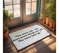 XYBH Backyard Bar Decor The More Red, The More Know Things You Will. The More Learn Go. Paillasson de salle de bain rustique Tapis de sol d'été (65 x 90 cm)