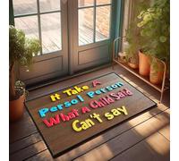 XYBH Décoration de chambre amusante « It Takes A Person To Understand What A Child Says ». Paillasson amusant pour salle de bain (40 x 60 cm)