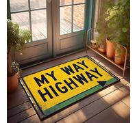 XYBH Décoration de chambre amusante My Way Highway - > Paillasson amusant pour salle de bain (40 x 60 cm)
