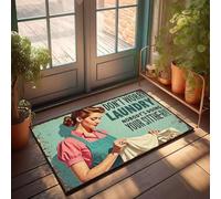 XYBH Décoration vintage Laundry Day : No One'S Doing Your Sitter! Paillasson Décorations d'extérieur pour terrasse et salle de bain (40 x 60 cm)