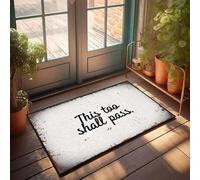 XYBH Funny Sogns This Too Shall Pass. Paillasson amusant pour décoration de chambre, tapis d'automne d'extérieur (40 x 60 cm)