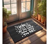 XYBH Funny Sogns Twinkle Little Star, Do You Know How Loved You Are. Paillasson amusant pour décoration de chambre d'automne (40 x 60 cm)