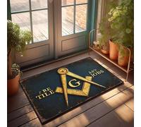XYBH Grand paillasson d'automne motif carrelage franc-maçonnerie Ast Jobs paillasson pour chambre à coucher extérieur (40 x 60 cm)