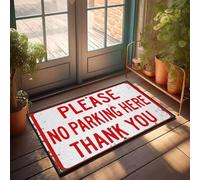 XYBH Grand paillasson d'extérieur avec inscription « Please No Parking Here Thank You » - Tapis de cuisine style rustique - Tapis d'extérieur (65 x 90 cm)