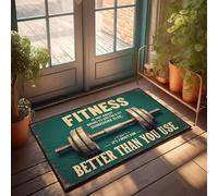 XYBH Home Decor Men Fitness Is Not About Bringing Someone Else. Paillasson Décorations de campagne pour la maison des garçons Décoration de chambre de garçon (50 x 80 cm)