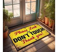 XYBH Home Decor Men Please Look But Don'T Touch. Thank You! Paillasson Décorations de campagne pour la maison des garçons Décoration de chambre de garçon (65 x 90 cm)