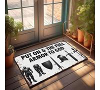 XYBH Home Sweet Paillasson d'appartement « Put On The Full Armor Of God » - Tapis cool pour garçons pour la cuisine (50 x 80 cm)