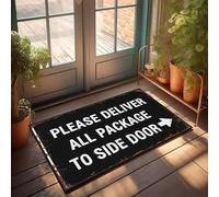 XYBH Knock Before Entering Door Sign Please Deliver All Package To Side Door Paillasson d'hiver Décoration de camping-car (65 x 90 cm)