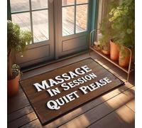 XYBH Knock Before Entering Panneau de porte « Massage In Session Quiet Please ». Paillasson d'hiver pour décoration de camping-car (50 x 80 cm)