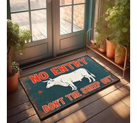 XYBH Paillasson amusant avec inscription « No Entry Don't The Sheep Out » - Tapis de bain de ferme - Décoration extérieure pour porche (40 x 60 cm)