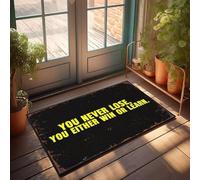 XYBH Paillasson amusant pour l'extérieur « You Never Lose, You Either Win or Learn. » Paillasson décoratif pour bar sportif (40 x 60 cm)