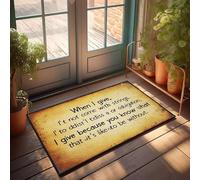 XYBH Paillasson antidérapant pour salle de bain « When I Give, I Don'T Come With Strings » (40 x 60 cm)