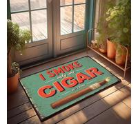 XYBH Paillasson de printemps pour entrée extérieure « I Smoke Only One Cigar At A Time » Paillasson chaussures décorations d'automne pour la maison porche (40 x 60 cm)