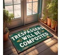 XYBH Paillasson de printemps pour entrée extérieure - Les trrespassers seront compostés. Paillasson d'été pour l'extérieur - Article cool pour votre chambre (65 x 90 cm)