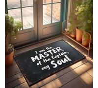 XYBH Paillasson décoratif pour bar avec inscription « I Am The Master Of The Captain, My Soul » (40 x 60 cm)