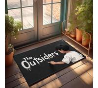 XYBH Paillasson décoratif pour chambre d'enfant avec inscription en anglais « Man Cave » et « A Boy Writing The Outsiders on a Blackboard » (40 x 60 cm)