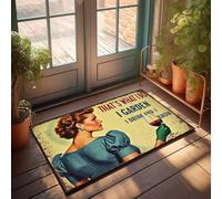 XYBH Paillasson décoratif vintage « That'S What I Do : I Garden, I Drink And I Know. » - Décoration d'extérieur pour terrasse, salle de bain (65 x 90 cm)