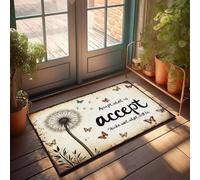XYBH Paillasson d'extérieur « Accept What Is » - Embrace What Will Be - Paillasson extérieur pour porte d'entrée - Décoration de chambre d'homme (50 x 80 cm)