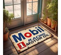 XYBH Paillasson d'extérieur amusant Mobil 1 Racing Motor Oil Paillasson Printemps Décoration de chambre de garçon (40 x 60 cm)