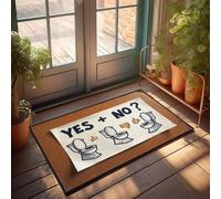 XYBH Paillasson d'extérieur au choix entre oui ou non - Paillasson d'automne - Décoration de porte - Bar pour homme (50 x 80 cm)