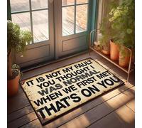 XYBH Paillasson d'extérieur avec inscription « It's Not My Fault You Thought I Was Normal » - Grand tapis de bain - Meubles de grotte (65 x 90 cm)