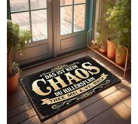 XYBH Paillasson d'extérieur avec inscription « This Is Not Chaos, You Killer Follow Me ! » Paillasson pour décoration de porche (65 x 90 cm)