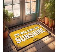 XYBH Paillasson d'extérieur « I'M Walking On Sunshine » - Paillasson d'automne - Décoration de porte - Bar pour homme (40 x 60 cm)