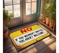 XYBH Paillasson d'extérieur « No* If You Werren'T Invited, You Aren'T Welcome! » Paillasson décoratif de porte d'automne pour bar pour caverne d'homme (50 x 80 cm)