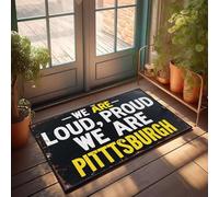 XYBH Paillasson d'intérieur amusant avec inscription « We Are Loud, Proud We Are Pittsburgh » (50 x 80 cm)