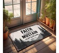 XYBH Paillasson d'intérieur pour porte d'entrée Faith As Small As A Mustard Seed. Paillasson d'intérieur pour la décoration de la maison des hommes (50 x 80 cm)