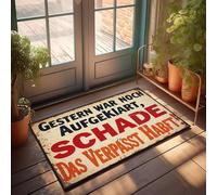 XYBH Paillasson Home Alone « Yesterday Was Still Bright, Shame You Missed It! » Paillasson d'extérieur pour décoration de maison de lac (50 x 80 cm)