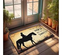 XYBH Paillasson Home Alone « You Are Not Just A Horse, You Are My Sanity!! » Paillasson d'extérieur pour décoration de maison de lac (50 x 80 cm)