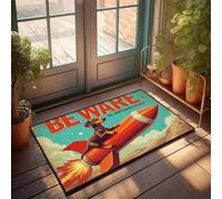 XYBH Paillasson Home Sweet Apartment Beware : The Treat-Seeking Missile! Paillasson cool pour garçons Tapis pour cuisine (50 x 80 cm)