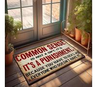 XYBH Paillasson Home Sweet Apartment Common Sense Is Not A Gift It'S A Punishment. Because You Have To Deal Paillasson Cool Stuff pour garçons Tapis pour la cuisine (40 x 60 cm)
