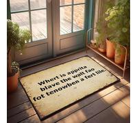XYBH Paillasson Home Sweet Apartment Where Is The Brave Soldier Who Fought Ten Times His Weight In Battle? Paillasson cool Stuff pour garçons Tapis pour cuisine (65 x 90 cm)