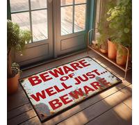 XYBH Paillasson « Home Sweet » avec inscription « Beware of Well Just... Beware » - Pour garçons - 65 x 90 cm