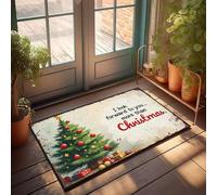 XYBH Paillasson Home Sweet Home « I Look Forward To You More Than Christmas » - Tapis de ferme - Décoration de bar cacao chaud (65 x 90 cm)